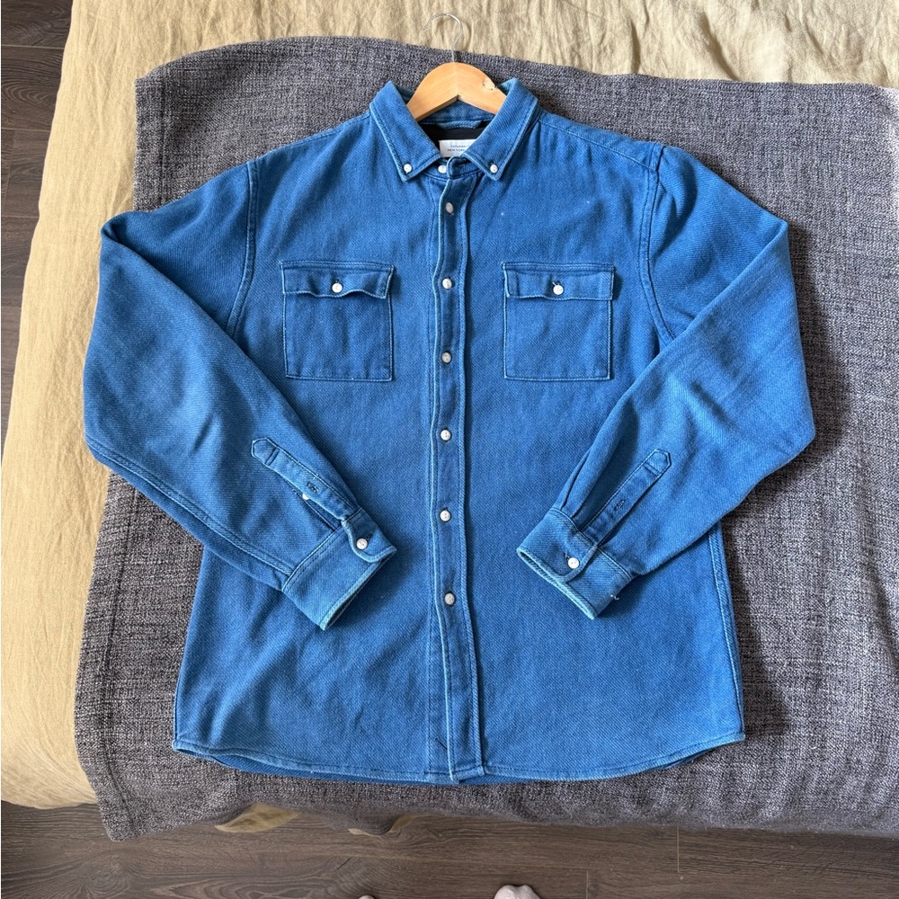 Saturdays New York City Casual Blue Button Down Shirt